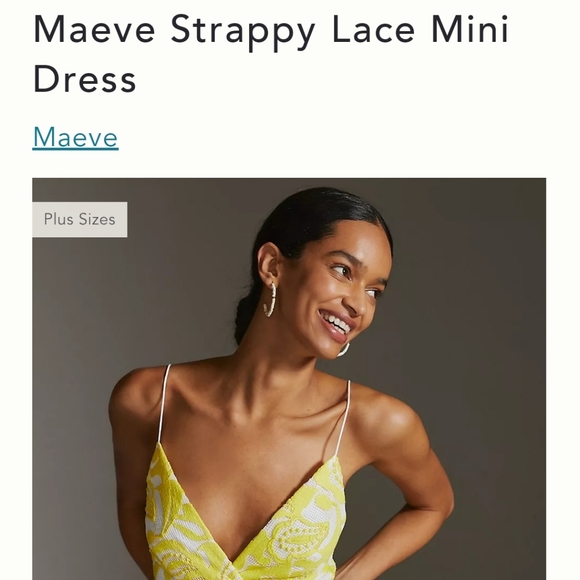 Anthropologie Maeve Strappy Lace Mini Dress - Picture 2 of 16